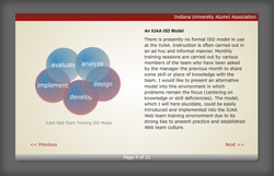 IU Alumni Association context and needs analysis and proposed ISD model
