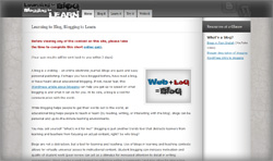 Image of Web site: Learning to Blog, Blogging to Learn