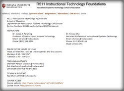 R511 Instructional Technology Foundations online syllabus